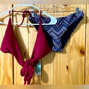 NWT - SheKini size M tie-front, halter-style bikini 👙
